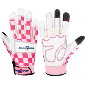 SLARMOR Gardening Gloves for Women,Touchscreen Leather Work Gloves,Thorn Proof & Puncture Resistant Garden Gloves with Grip,Gardening Supplies Gifts -Medium