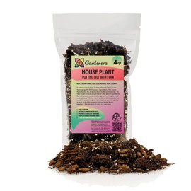 Premium Gardenera House Plant Potting Mix | Fern + New Zealand Bark + Perlite | Great for Pothos, Spider Plants, Montsera, Philodendron, English Ivy - 4 Quart Bag