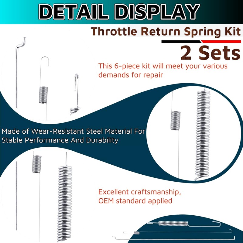 6 PCS GX390 Throttle Return Spring - Fit for Honda