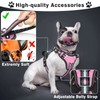 WINSEE Pet Harness Collar and Leash Set, All-in-one Reflective Dog