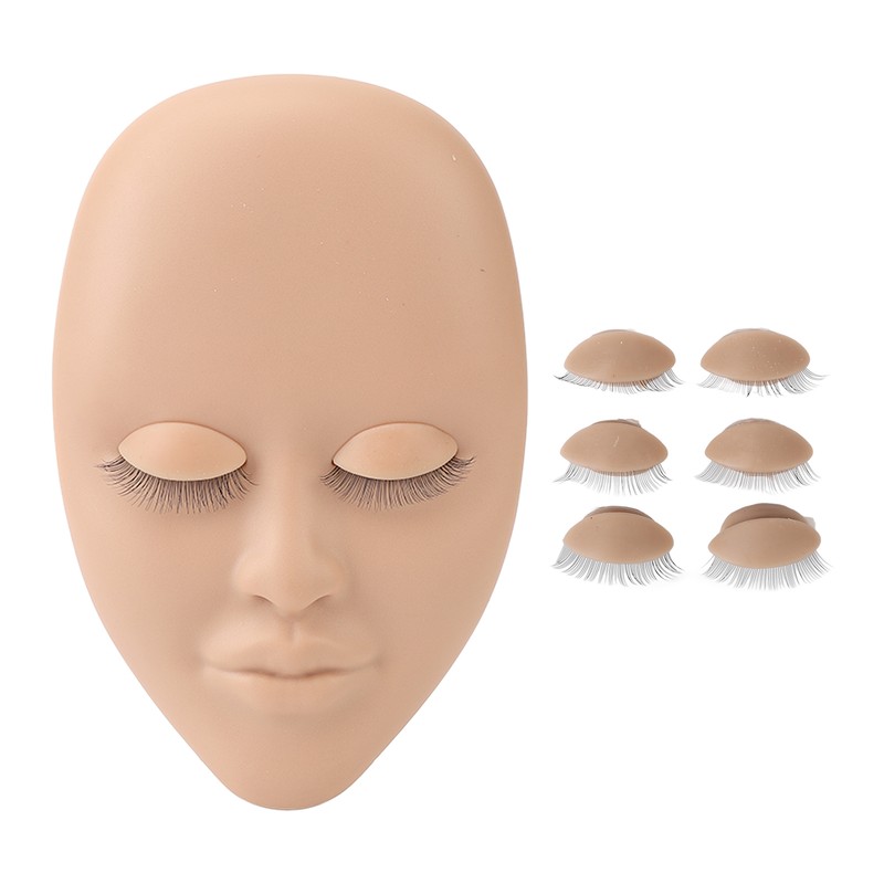 Eyelash Mannequin Head Makeup Lash Extension Training Practice Head with