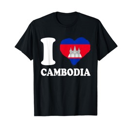 Cambodian Heart I Love Cambodia Cambodian Pride Cambodia T-Shirt