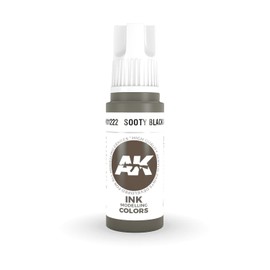 AK Interactive 3rd Gen Acrylic Sooty Black Ink 17ml
