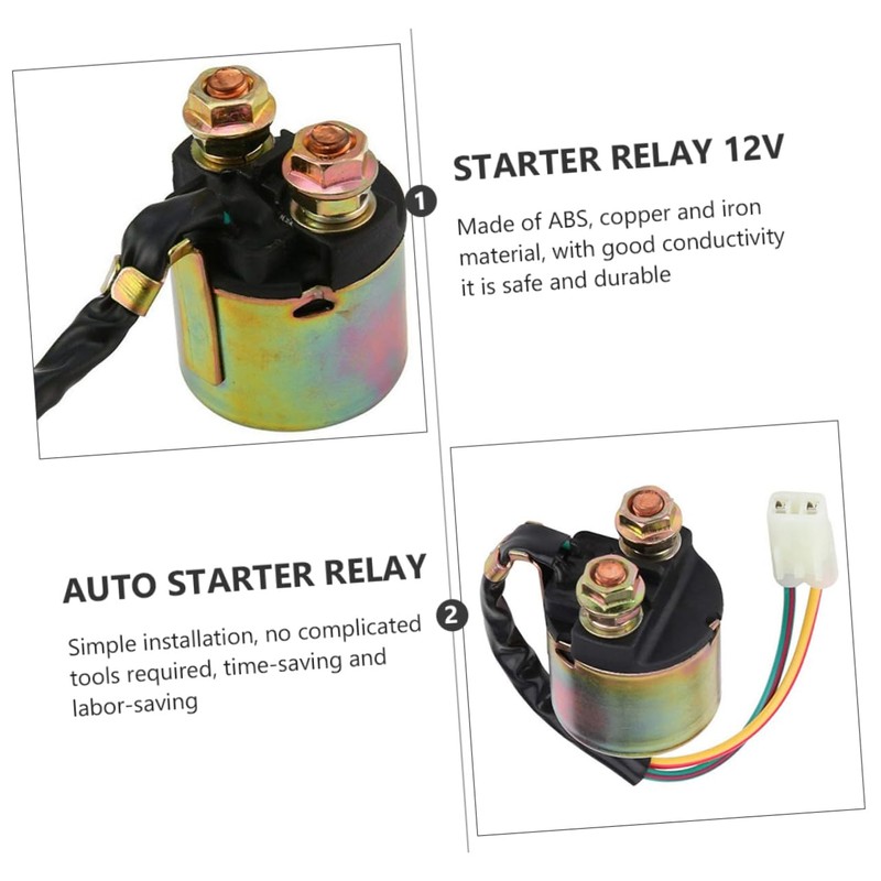 ULTECHNOVO Solenoid Relay 12v Starter Solenoid for Car Auto Starter