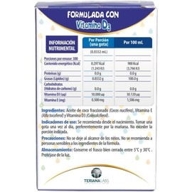 Vitamina D3 ONEDROP frasco con 10 mL, 400 UI