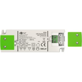 Goobay 65584 LED Transformer 350 mA/20 W/LED Transformer for Constant Current/LED Driver Constant Current Source/Transformer Interior Lighting/Power Supply Light