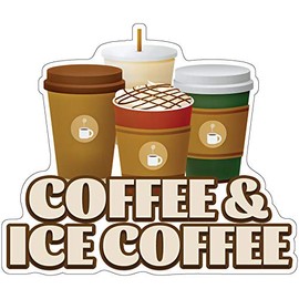 SignMission Ice Coffee 12" Decal Concession Stand Food Truck Sticker, Size