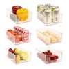 Refrigerator Organizer Bins 6 Pack Stackable Fridge Organizers with Handles