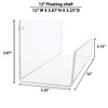 Source One Premium Clear Acrylic Floating Wall Mount Shelves Perfect