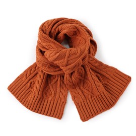 Warm Baby Scarf Winter Boys Girls Neck Warmer Knitted Toddler Neck Scarves (Caramel)