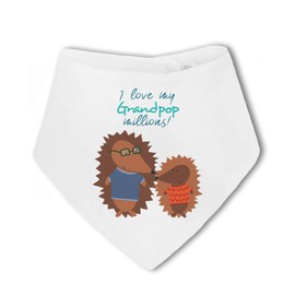 I Love My Grandpop Millions! (Hedgehog) - Baby Bandana Bib