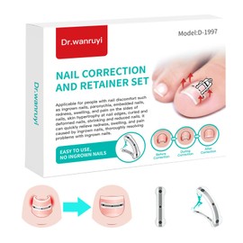 Titanium Alloy Silicone Ingrown Correction Patch Tool,Ingrown Toenail Treatment,Ingrown Toenail Removal Kit,Designed for Curved Nail Repair, nail Corrector, Cuttable Applicable to most sizes,reusable