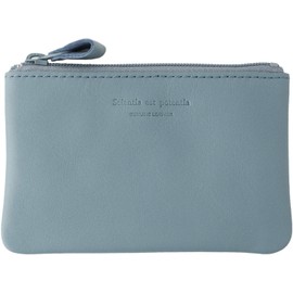 SLIP-ON Noir "P" Pouch S NSL-1503GBL Gray Blue Genuine Leather Colorful Leather Accessory Case Key Case