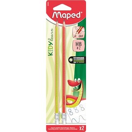 Maped Graphite Learning Pencils x2 Blister - Ideal for Children - Natural Colors - Improves Writing
