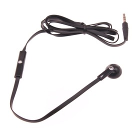 Mono Headset Wired Earphone Single Earbud Compatible with Motorola Moto G 5G (2024,2023,2022), 3.5mm Headphone Flat Black