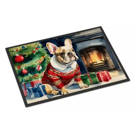 French Bulldog Cozy Christmas Doormat - Festive Holiday Welcome Mat