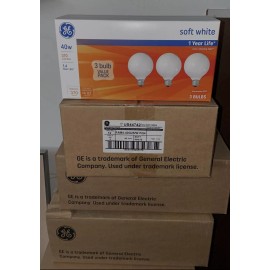 GE ***12 Bulbs*** GE 40-Watt Soft White G25 Vanity Globe Light Bulbs Medium Base