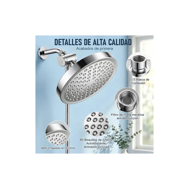 Juego De Cabezal De Ducha De Baño De 6 Piezas