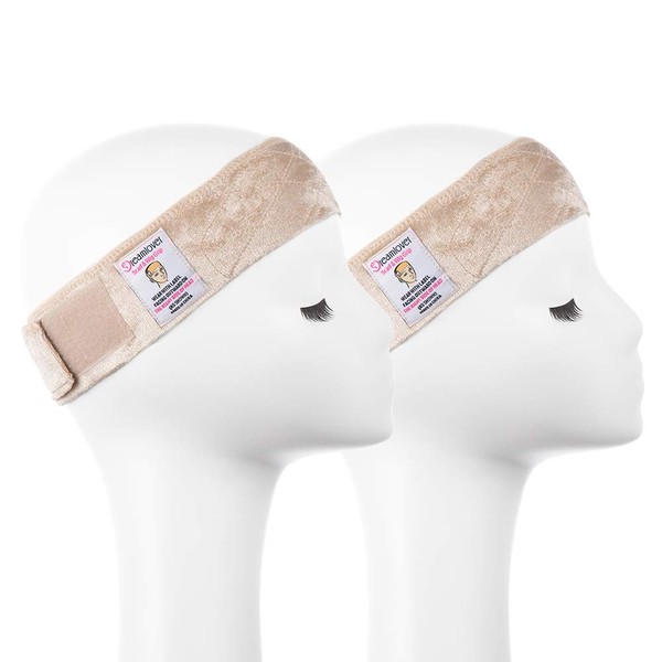 Dreamlover Wig Grip Band, Wig Grip Headband for Women, Wig Grips for Keeping Wigs in Place, Nude, 2 Pack