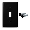Bates- Light Switch Cover, Pack of 10, 1-Gang, Black, Single