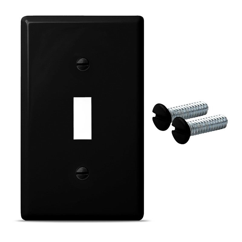 Bates- Light Switch Cover, Pack of 10, 1-Gang, Black, Single