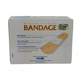 Pure-Aid Family Pack Bandages, Compare to Band-Aid, 100ct