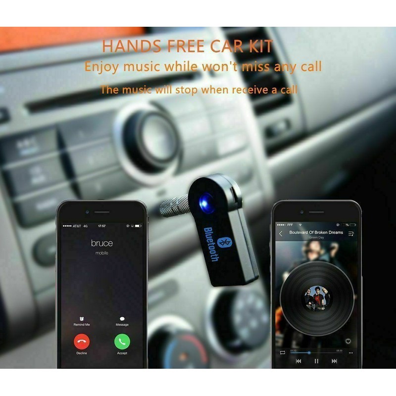 Unbranded Wireless Bluetooth 3.5mm AUX Audio Stereo Music Home Car