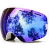 JULI Kids Ski Goggles,Interchangeable Double Layer Spherical Lens,OTG Anti-Fog Snowboard