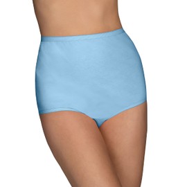 Vanity Fair Women's Perfectly Yours Tailored Cotton Brief Panty 15318, Sachet Blue, X-Large/8