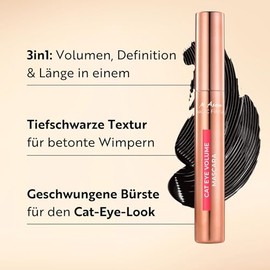 M. Asam MAGIC FINISH Cat Eye Volume Mascara Deep Black (10ml) ‚Äì Volumen-Mascara mit geschwungener B√ºrste, Definition & L√§nge, tiefschwarze Textur, f√ºr den perfekten Cat-Eye-Look