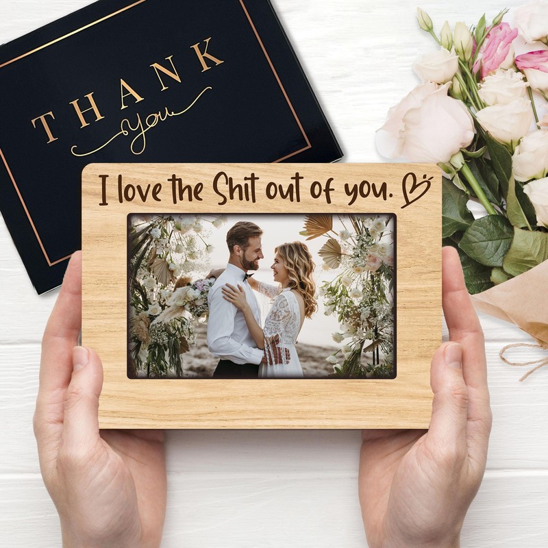 ukebobo Wedding Picture Frame, I Love You Picture Frame, Mr