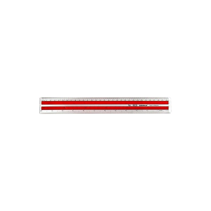 30 cm / 12 inch Premium Quality Transparent Plastic Ruler