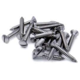 No.8 x 0.75 (4.2mm x 19mm) Slot Raised Countersunk Self-Tapping Screw - Stainless Steel (A2) (Pack of 20)