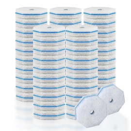 QKEL 50Pcs Disposable Toilet Brush Refills, Compatible with Most Toilet Brushes for Easy Bathroom Cleaning - Disposable Bowl Cleansing Wand Heads