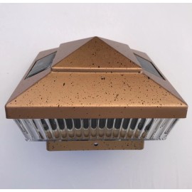 Affordable Store 4-Pk Solar Copper Cap Light (With 4" universal base - For 4"x4" PVC&Wood Post)
