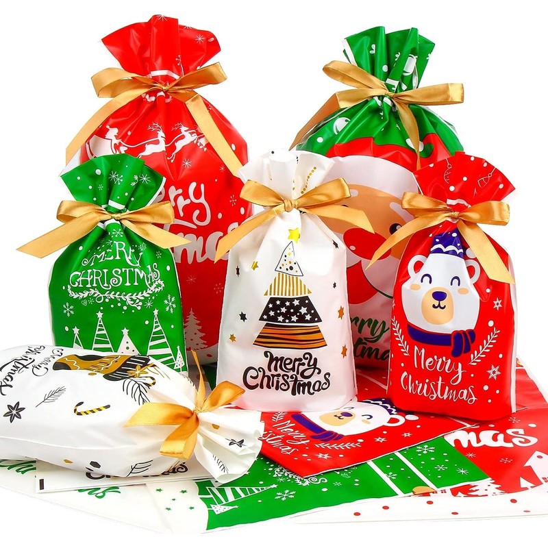 SULOLI Christmas Bags Gift Multipack,34PCS Christmas Bags for Present Christmas