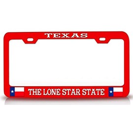 Custom Brother - Texas The Lone Star State Texas Metal Car SUV Truck License Plate Frame Rd e63