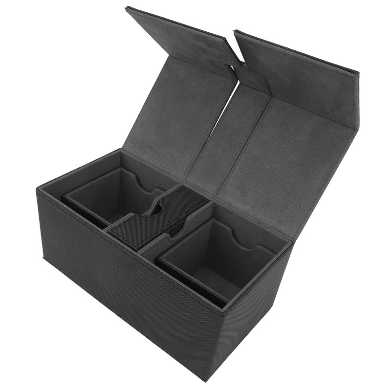 Card Deck Box with 3 Drawers Large Capacity Magnetic Closure