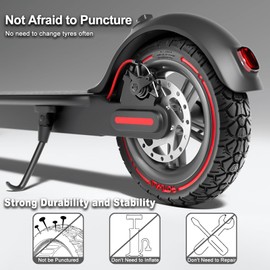 Amitor 9.5 Inch Solid Rubber Tyres E Scooter, 9.5 x 2.125 E Scooter Off-Road Tyres Solid Rubber with Puncture Proof, 9.5 Inch E Scooter Honeycomb Solid Tyres with Non-Slip and Abrasion-Resistant (Slot