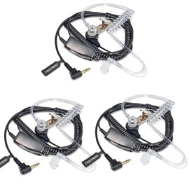 3 Pack Radio Earpiece with Mic for Motorola Talkabout T600 T800 T460 T470 T475, Surveillance Earpiece with in-line Microphone and PTT for Talkabout Walkie Talkies Two-Way Radios