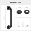 12 Inch Grab Bars for Wall Black, Safety Shower Grab