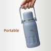 Insulated Water Bottle with Handle and Strap,Vacuum Travel Tumbler with