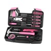39 Piece All Purpose Basic Household Pink Tool Kit for
