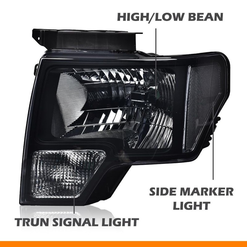 G-PLUS Headlights Compatible with Ford F150 2009-2014 Headlamps Pair Left