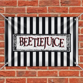 Beetlejuice Animated Series Logo Home Business Office Sign - Vinyl Banner - 22" x 33" (56cm x 84cm)