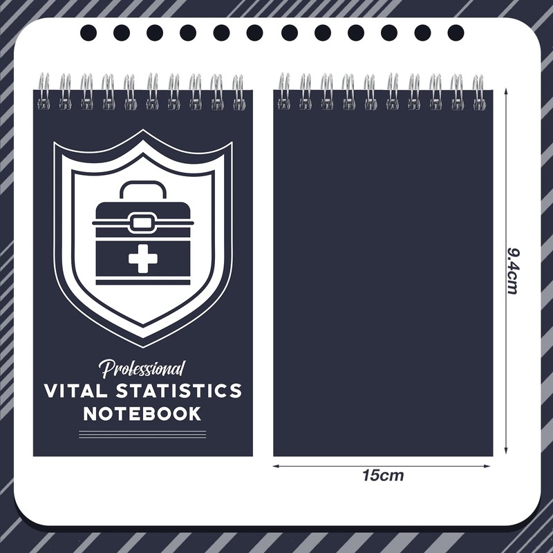 Glenmal 6 Pack First Responders Vital Statistics Notebook Medical Notebook