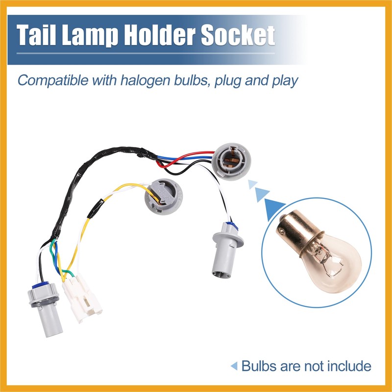 Partuto 2 Pcs Tail Lamp Holder and Wiring Harness 92450-3Q000