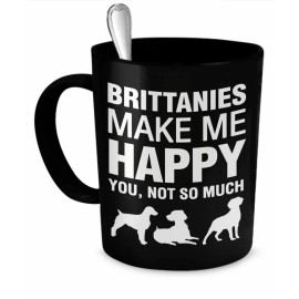 DogsMakeMeHappy Brittanies Mug -Brittanies Make Me Happy- Brittanies Gift -Brittanies Lover...