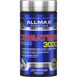 Allmax Creatina Monohidratada 3000 Mg 120 Capsulas Sabor Sin Sabor