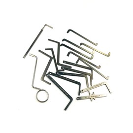 TPM Go 18pcs European Lock Pick-Lock Lever Shackle Locksmith Stainless Steel Crowbar Set
